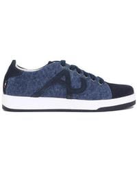 Armani Jeans - Logo Low-Top Leisure Sneakers - Lyst