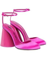 The Attico - Luz Satin Slingback High-Heeled Sandals - Lyst