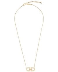 Ferragamo - Ferragamo Gancini Charm Claw Fastened Necklace - Lyst