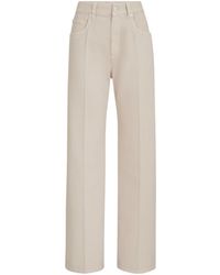 Brunello Cucinelli - Dyed Denim Contemporary Loose Trousers - Lyst