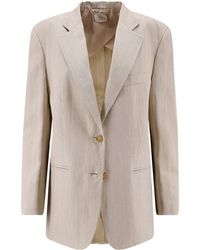Alysi - Single-Breasted Textured Blazer - Lyst