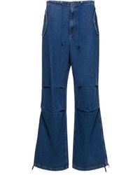 Dion Lee - Wide-Leg Denim Trousers With Elastic Waist - Lyst