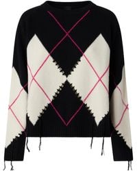 Pinko - Stitch Detailed Distressed Jumper - Lyst