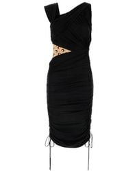 Marine Serre - Moon Printed Sleeveless Midi Dress - Lyst