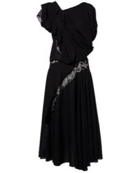 Junya Watanabe - Asymmetric Lace-Trimmed Midi Dress - Lyst