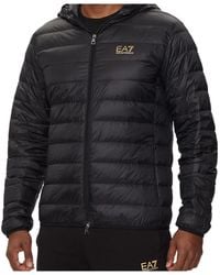 EA7 - Hooded Quilted Jacket - Lyst