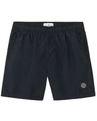 Stone Island - Logo Patch Mid-Length Swim Trunks - Lyst