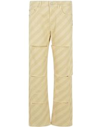 Marni - Striped Straight Leg Jeans - Lyst
