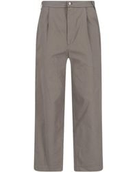 Low Classic - Pleated Straight-Leg Pants - Lyst