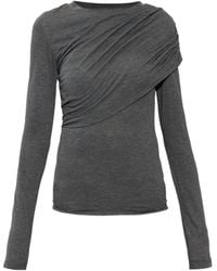 Isabel Marant - Isabel Marant Étoile Dressi Draped Long-Sleeved Top - Lyst