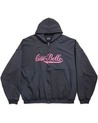 Balenciaga - Logo Printed Zip-Up Jacket - Lyst
