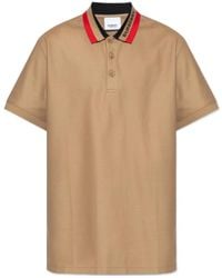 Burberry - Logo Detailed Short Sleeved Polo Shirt - Lyst