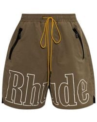Rhude - Logo-Print Drawstring Shorts - Lyst