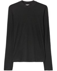 Filippa K - Lyocell Cashmere Mock Neck Top - Lyst