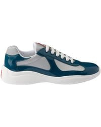 Prada - Mesh Panel Low-Top Sneakers - Lyst