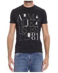 Armani Jeans - Logo Details T-Shirt - Lyst
