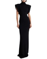 Mugler - Draped Wool-Blend Jersey Gown - Lyst