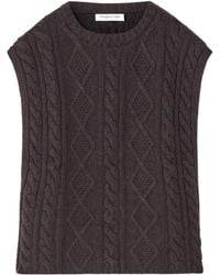 Johnstons of Elgin - Cable-Knit Cashmere Tank - Lyst
