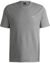 BOSS - T-Shirt With Structured Design - Lyst