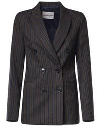 Ottod'Ame - Ottod'Ame Striped Double-Breasted Blazer - Lyst