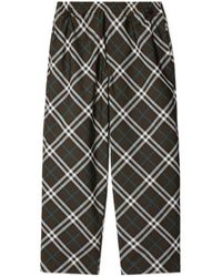 Burberry - Vintage Check-Printed Elasticated Waistband Trousers - Lyst