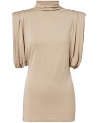 Mugler - Draped Jersey Top - Lyst