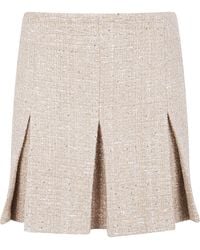 Twinset - Bouclé Pleated Mini Skirt - Lyst