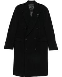 Lardini - Double-Breasted Peaked-Lapel Coat - Lyst