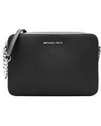 MICHAEL Michael Kors - Jet Set Logo Plaque Large Crossbody Bag - Lyst