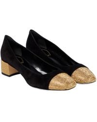 Rene Caovilla - Bonnie Embellished Suede Pumps - Lyst