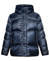 Woolrich - High-Neck Hooded Down Jacket - Lyst