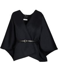 Max Mara - Colomba Logo Emrboidered Cape - Lyst