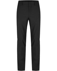 BOSS - Solid Color Casual Trousers - Lyst