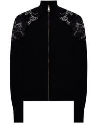 Twinset - Lace-Detail Zip-Up Jacket - Lyst