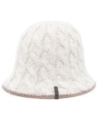 Brunello Cucinelli - Cable-Knit Sequined Bucket Hat - Lyst