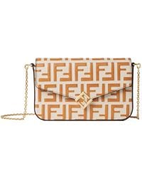 Fendi - Camelia And Light Leather Wallet - Lyst