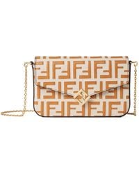 Fendi - Camelia And Light Leather Wallet - Lyst