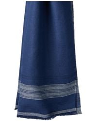 Brunello Cucinelli - Embroidered-Detail Linen Scarf - Lyst