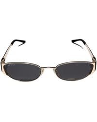 Gucci - Eyewear Oval Frame Sunglasses - Lyst