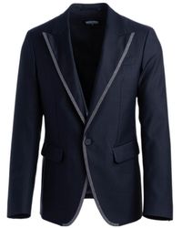 DSquared² - Contrast-Trim Single-Breasted Blazer - Lyst
