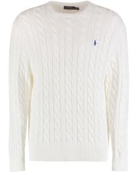 Polo Ralph Lauren - Cable Knit Logo Knitted Sweater - Lyst