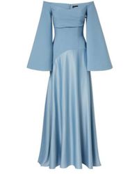 Solace London - Rina Crepe And Satin Gown - Lyst