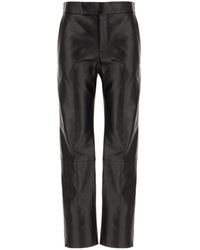 Alberta Ferretti - Straight-Leg Leather Pants - Lyst