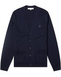 Maison Kitsuné - Maison Kitsuné Fox Head Patch Knit Cardigan - Lyst