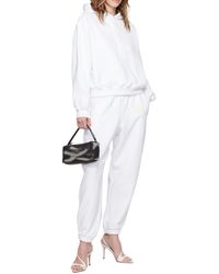 T By Alexander Wang - Logo Printed Drawstring Hoodie - Lyst