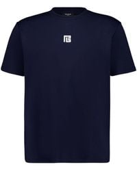 Balmain - Logo Embroidered T-Shirt - Lyst
