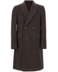 BOSS - Boss Double-Breasted Long-Sleeved Coat - Lyst