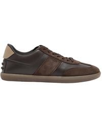 Tod's - Patchwork Suede Low-Top Casual Shoes - Lyst