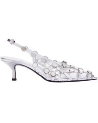 The Attico - The Grid Slingback Pumps - Lyst