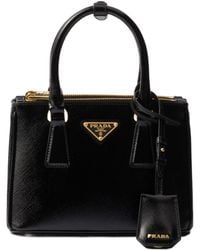 Prada - Galleria Mini Patent Saffiano Bag - Lyst